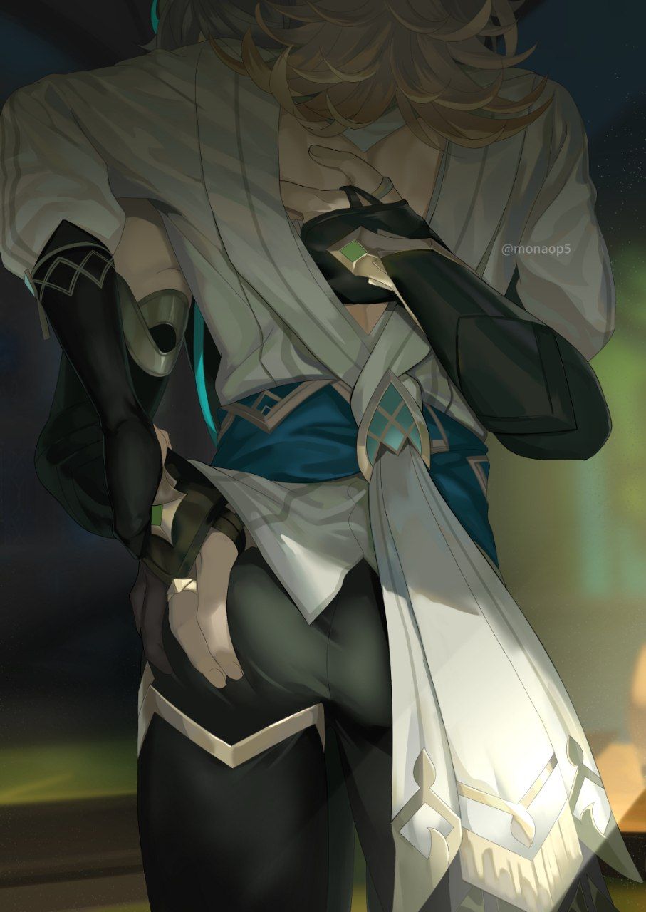 Intimate moment between two men