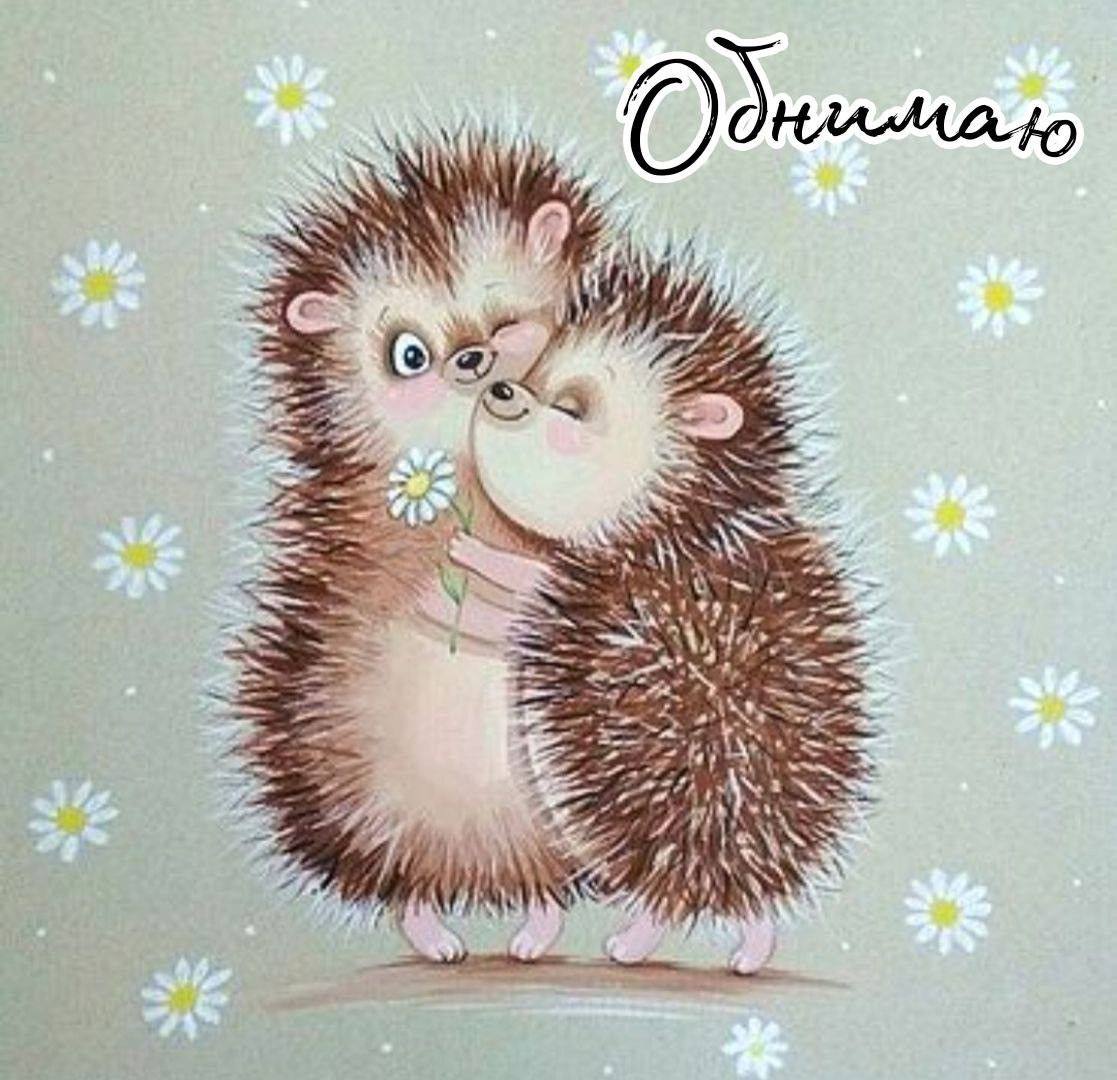 Открытка обнимаю