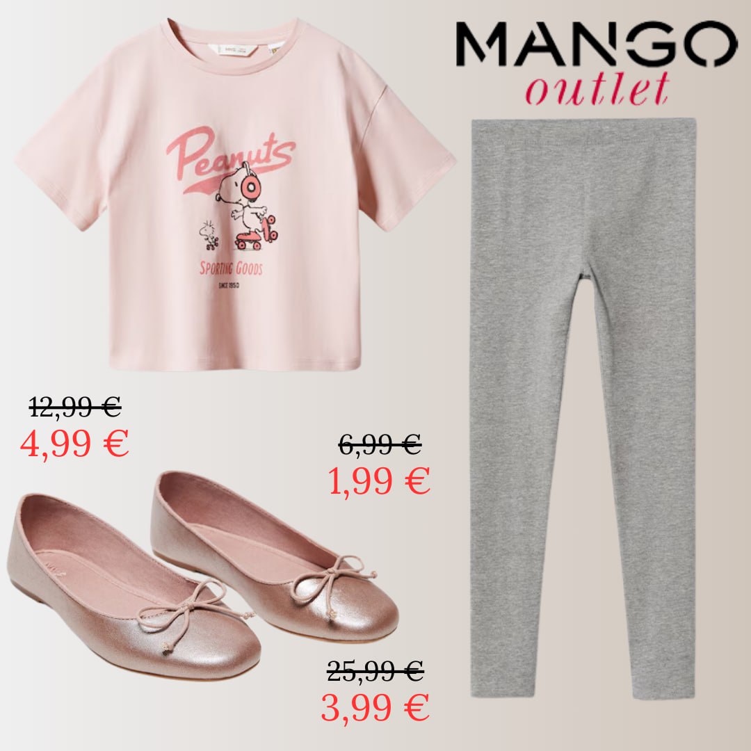 4.99 € футболка. https://www.<b>mangooutlet</b>.com/es/es/p/nina/pantalones/leggin...